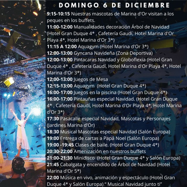Horario Marina dOr 6 de diciembre 2015